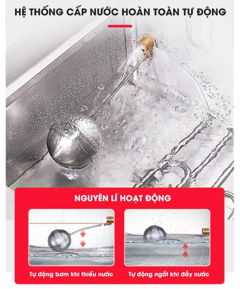 Phao cấp xả nước tự động Phao cấp xả nước tự động