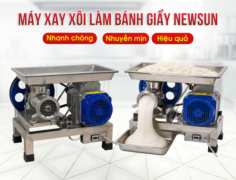 Máy xay xôi làm bánh giầy NEWSUN 3kW chính hãng