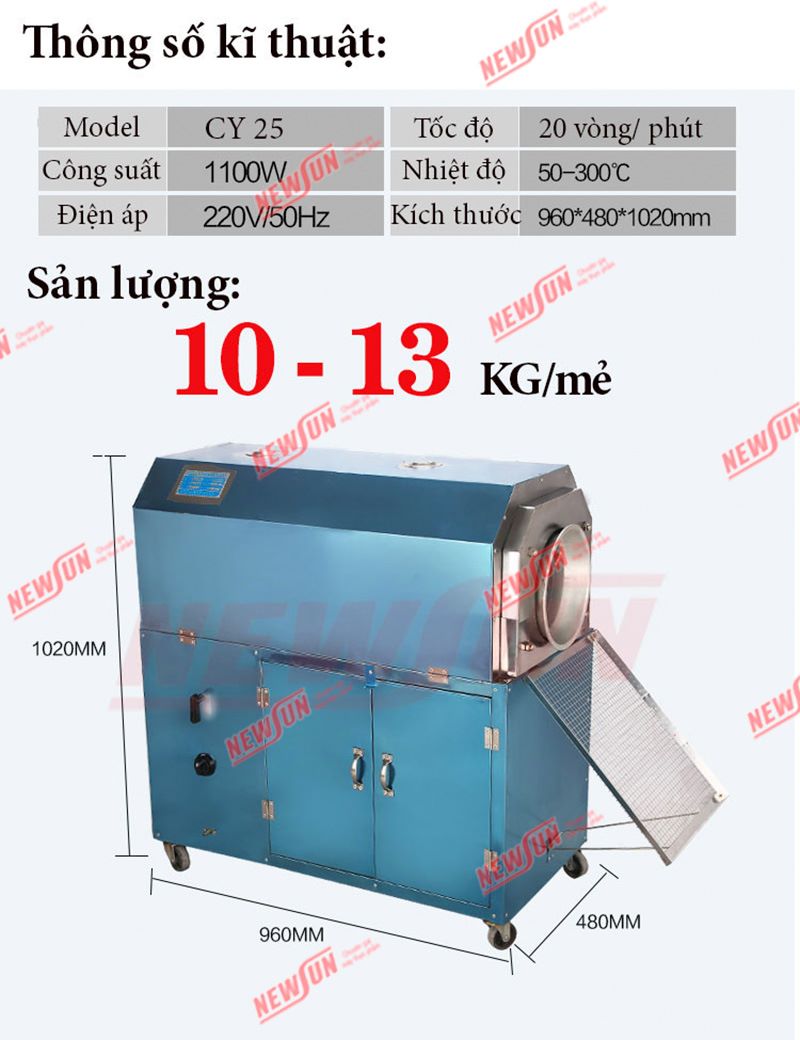 Dòng máy rang hạt CY 25