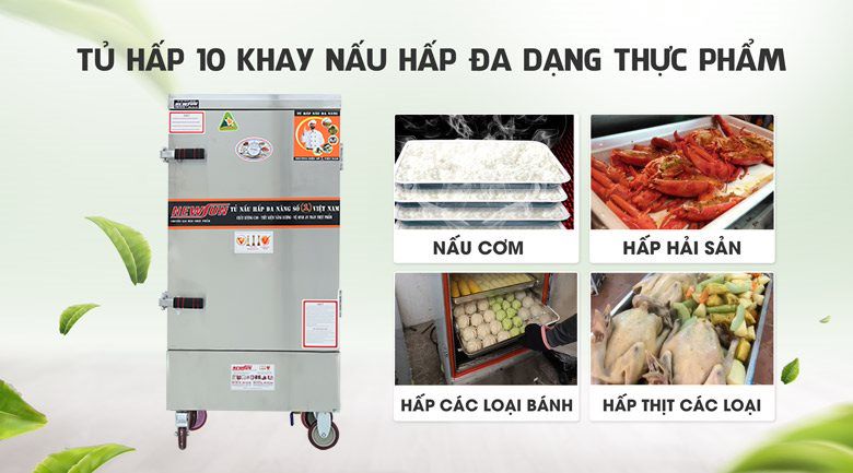 Nấu hấp đa dạng các loại thực phẩm