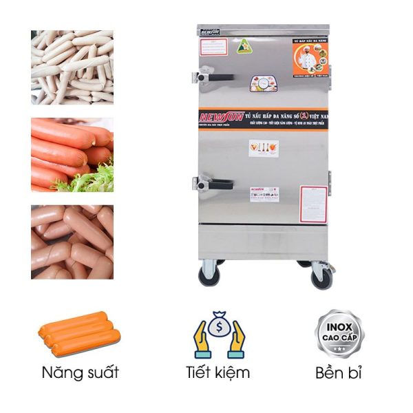 Tủ hấp xúc xích 1 cửa (30-60kg/mẻ)