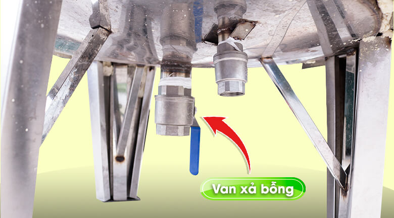 van xả nước và van xả bỗng đễ dàng vệ sinh