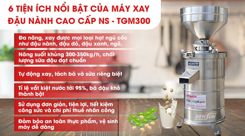 Tiện ích khi sử dụng máy xay đậu nành cao cấp NS-TGM300 