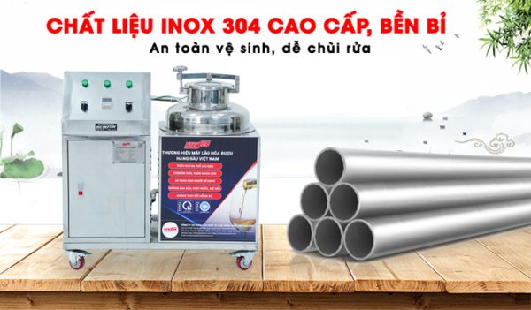 Chất liệu inox 304 cao cấp, bền bỉ