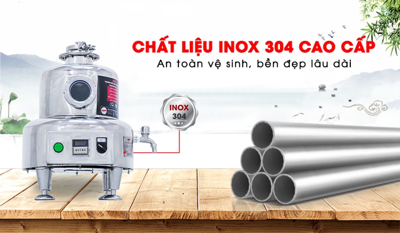 An toàn, bền bỉ với chất liệu inox 304 cao cấp