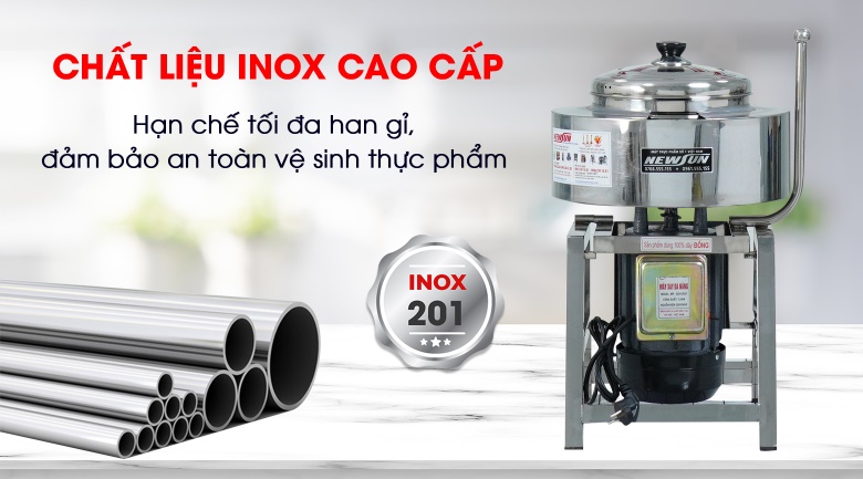 Chất liệu inox cao cấp, bền bỉ và đảm bảo vệ sinh