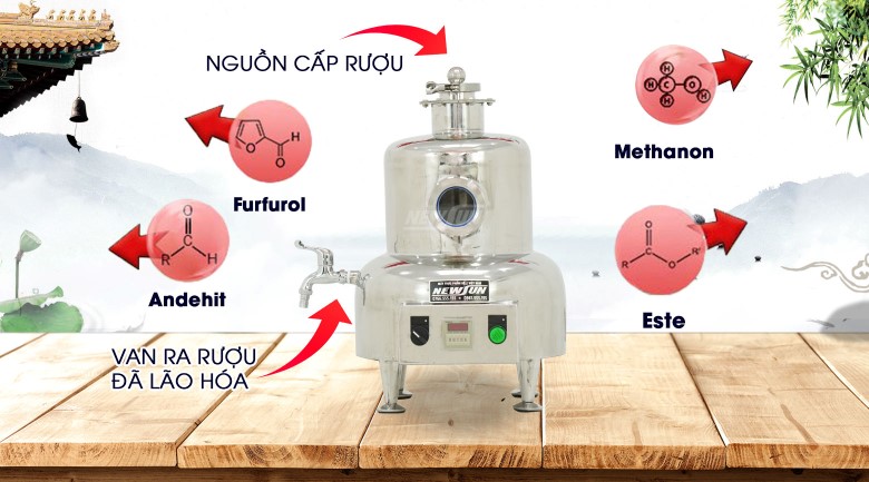 Sử dụng máy lão hóa rượu NEWSUN để khử độc tố