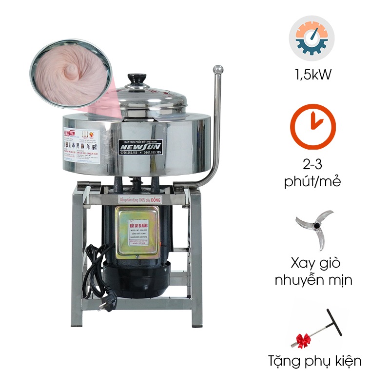 Máy xay giò chả mini 2kg/mẻ