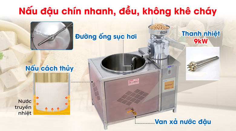 Nồi nấu đậu dung tích lớn
