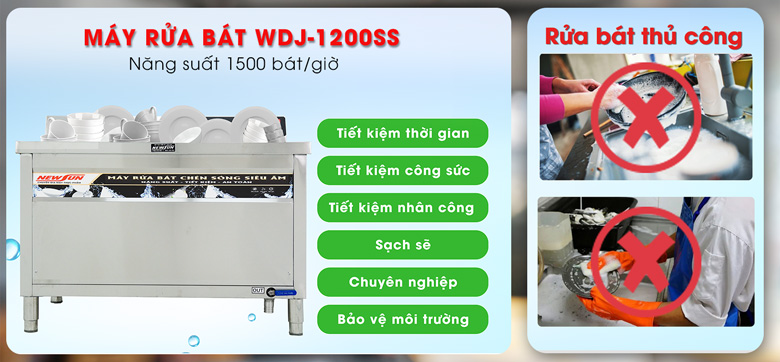 Lợi ích khi sử dụng máy rửa bát bằng sóng siêu âm WDJ-1200SS