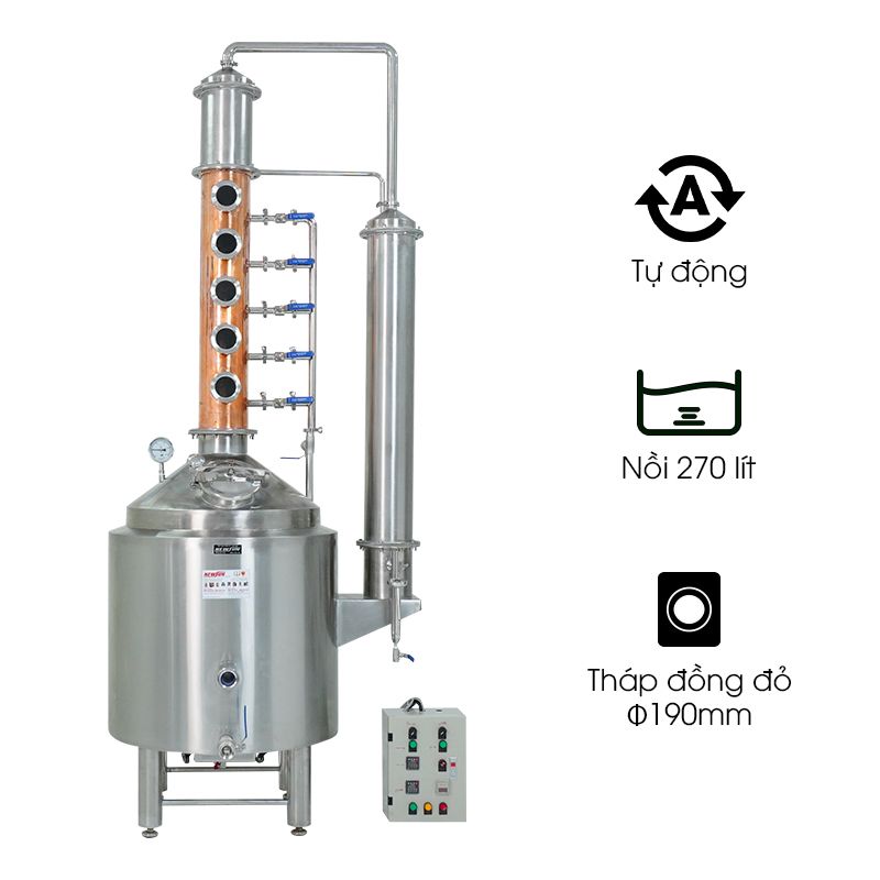 Tháp chưng cất rượu 50kg