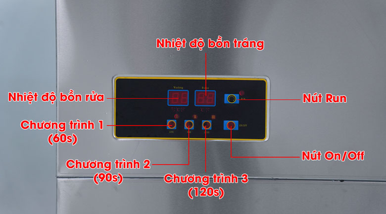 Bảng điều khiển máy rửa bát công nghiệp FS60