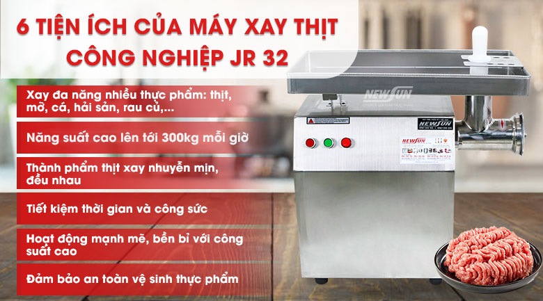 6 lợi ích của máy xay thịt công nghiệp JR 32 6 lợi ích của máy xay thịt công nghiệp JR 32