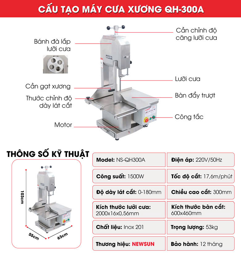 Cấu tạo máy cưa xương cao cấp QH-300A Cấu tạo máy cưa xương cao cấp QH-300A