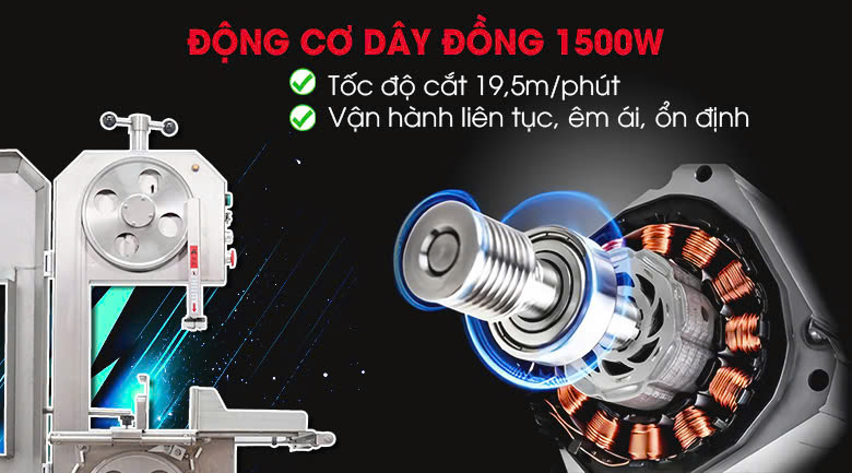 Động cơ mạnh mẽ công suất 1500W Động cơ mạnh mẽ công suất 1500W