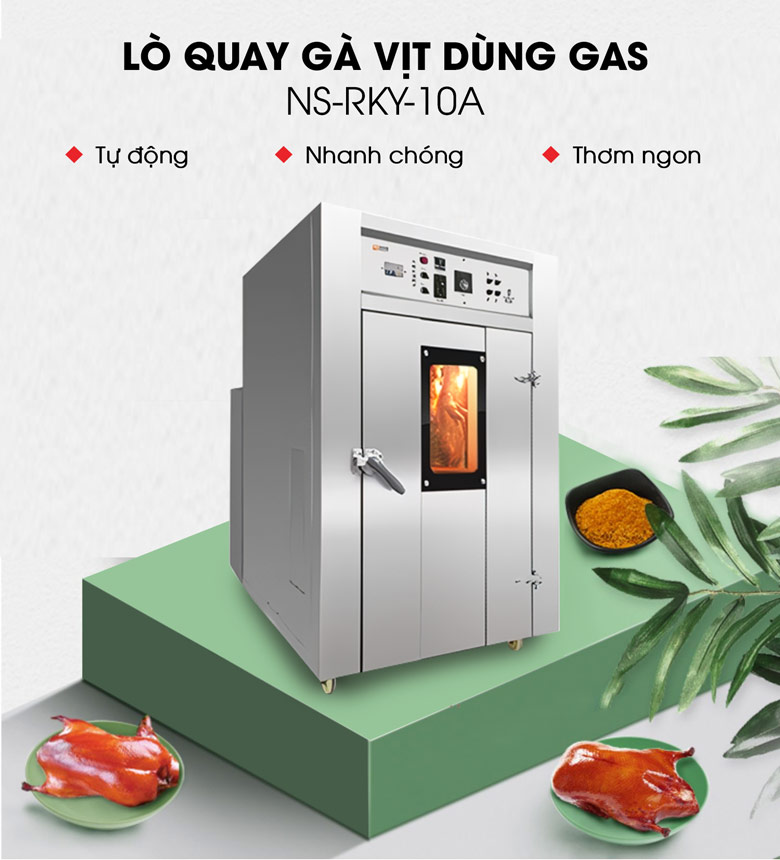 Lò quay gà vịt dùng gas RKY-10A