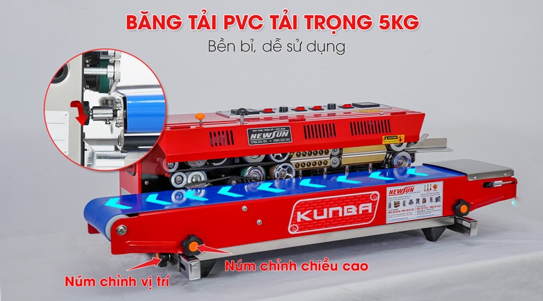 Băng tải chất liệu PVC dày dặn