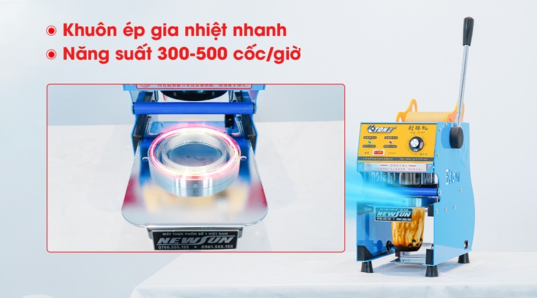 Năng suất lên tới 300-500 cốc/giờ