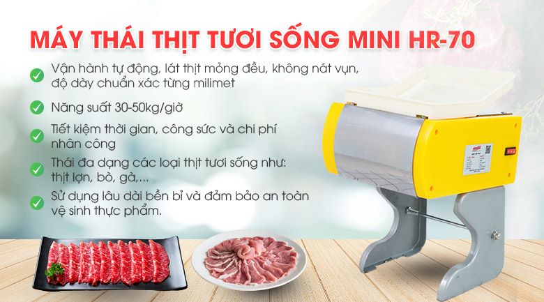 Lợi ích của máy thái thịt tươi sống mini HR-70