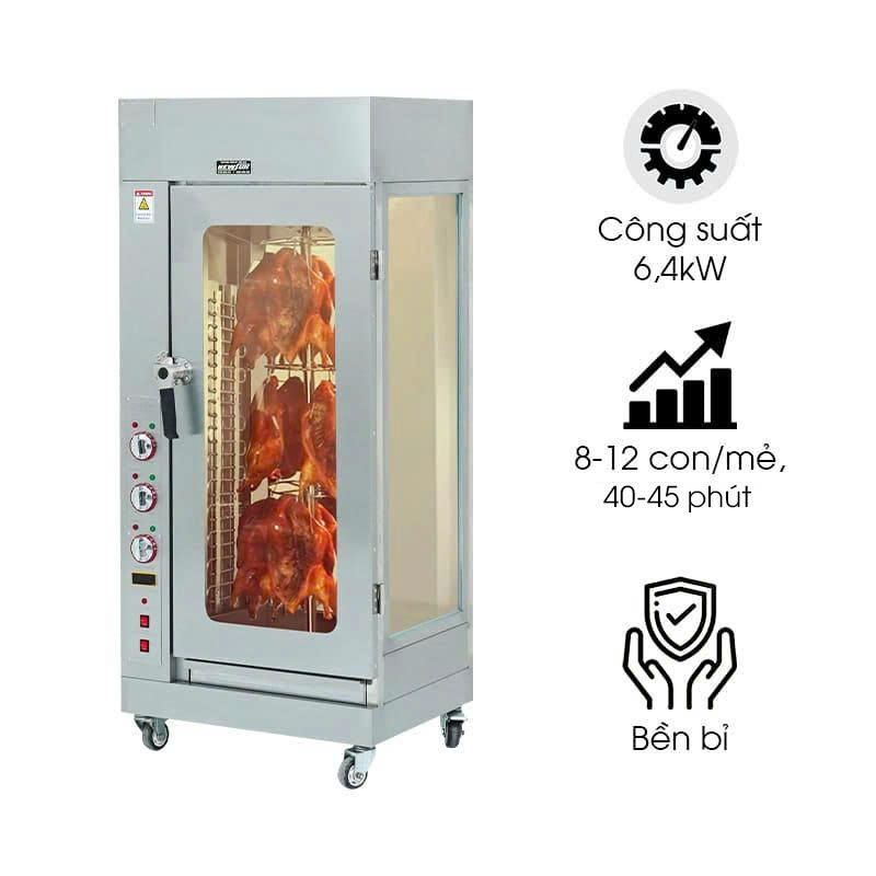 Lò quay gà vịt dùng điện CY-206 (dạng xoay)
