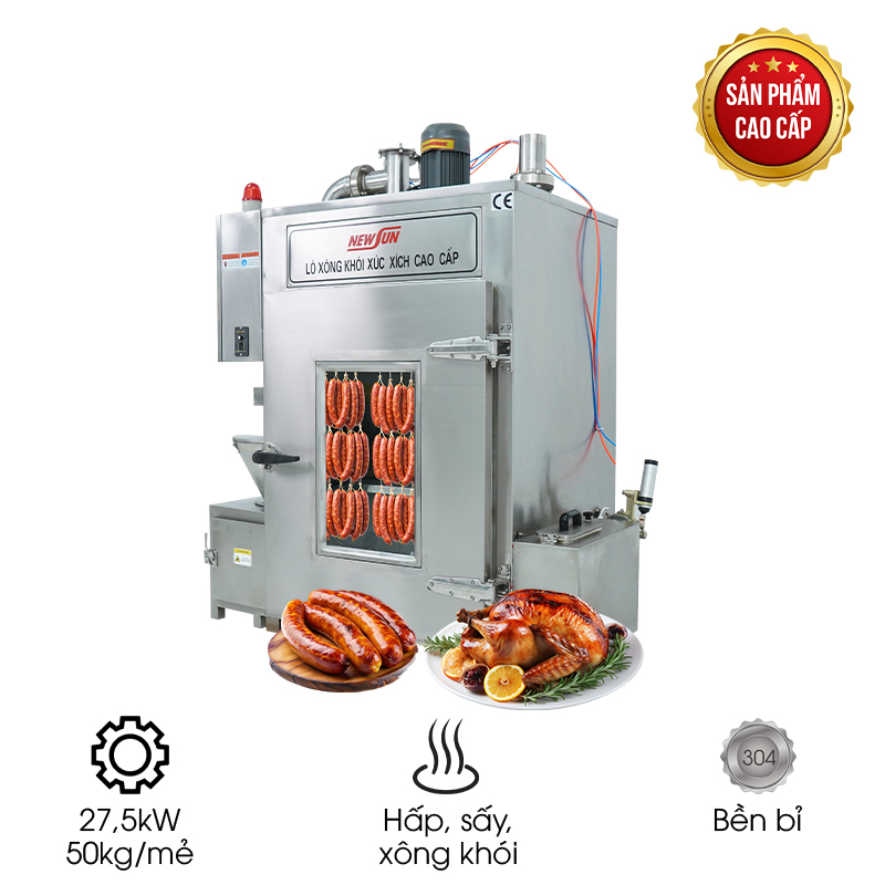 Lò xông khói thực phẩm đa năng 50kg/mẻ NS-YX-50