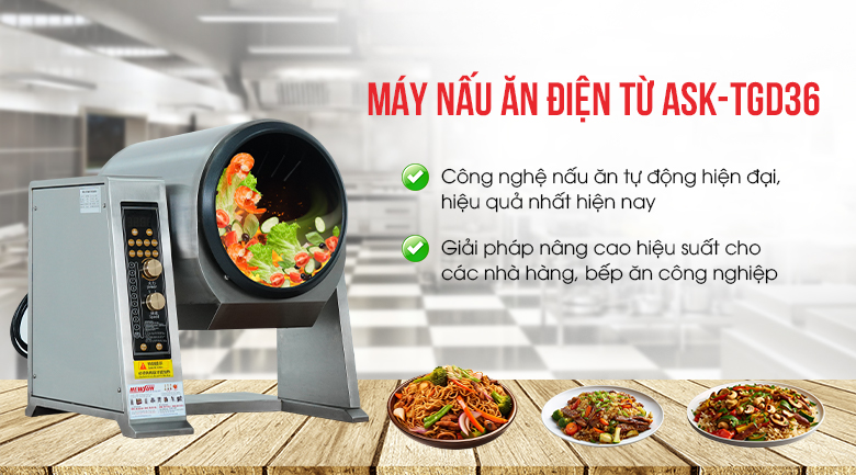 Máy nấu ăn điện từ ASK-TGD36 đổ tự động