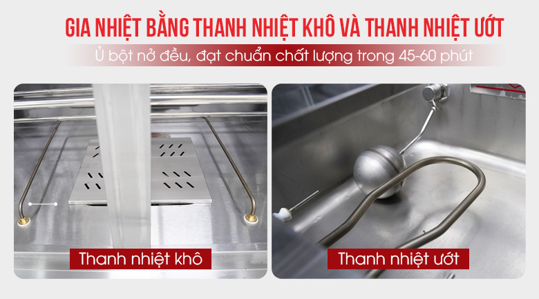 Thanh nhiệt khô và thanh nhiệt ướt hoạt động với công suất cao