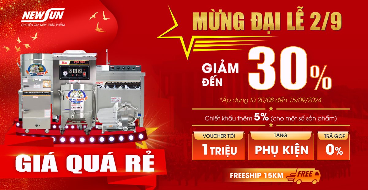 Mừng Đại Lễ Quốc Khánh 2/9, NEWSUN Sale Lớn Đến 35%