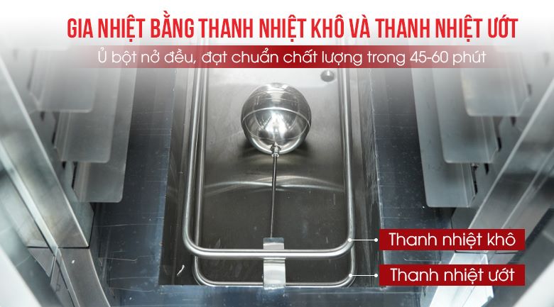 Nên kết hợp cả 2 tính năng ủ bột nhiệt nóng (thanh nhiệt khô) và ủ bột hơi nước (thanh nhiệt ướt)