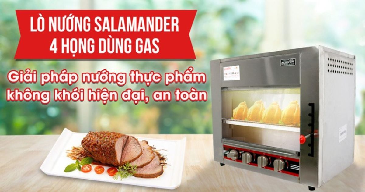 Giới thiệu lò nướng salamander 4 họng gas