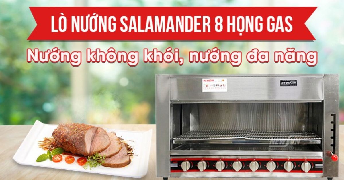 Giới thiệu lò nướng salamander 8 họng gas