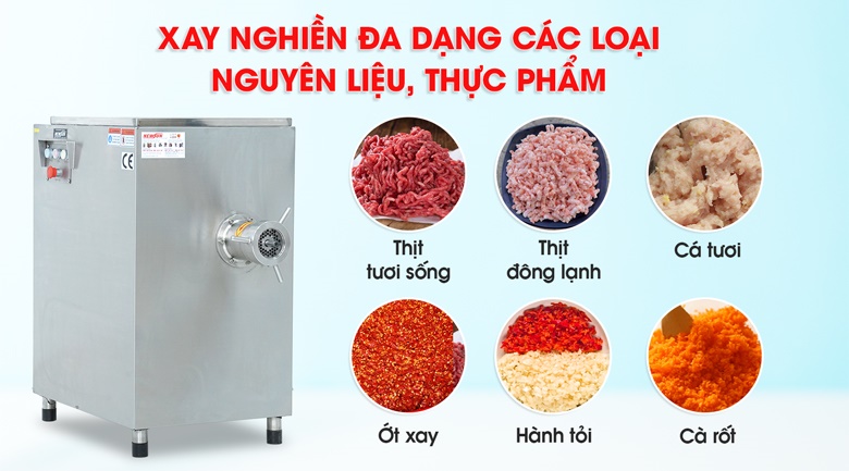 Xay nghiền nhiều loại nguyên liệu và thực phẩm khác nhau