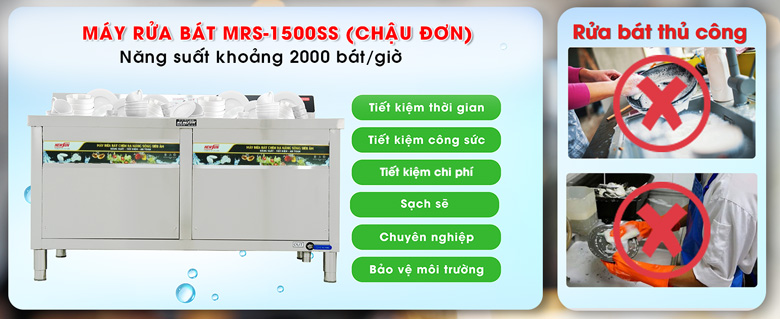 Sử dụng máy rửa bát siêu âm MRS-1500SS mang đến nhiều tiện ích vượt trội