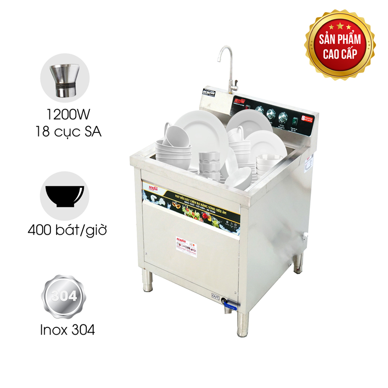 Máy rửa bát siêu âm cao cấp MRS-600SS (chậu đơn)