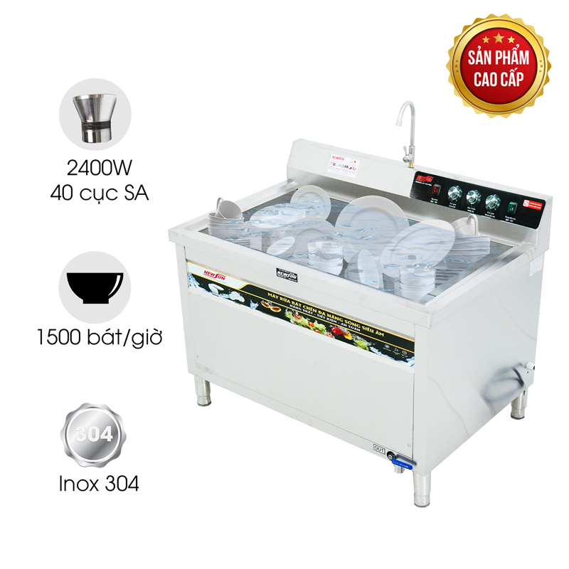 Máy rửa bát siêu âm cao cấp MRS-1200SS (chậu đơn)