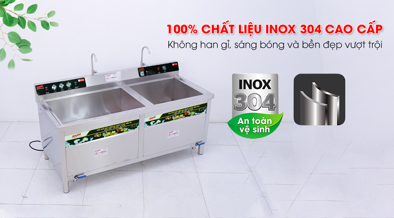 Chất liệu inox 304 cao cấp, bền đẹp