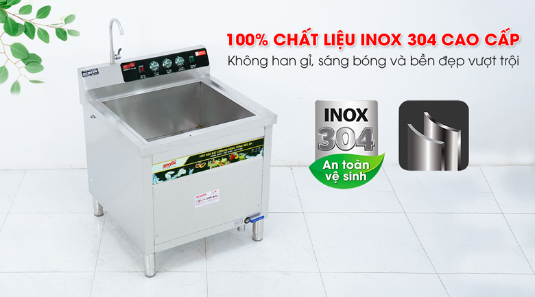 Chất liệu 100% inox 304 siêu bền bỉ