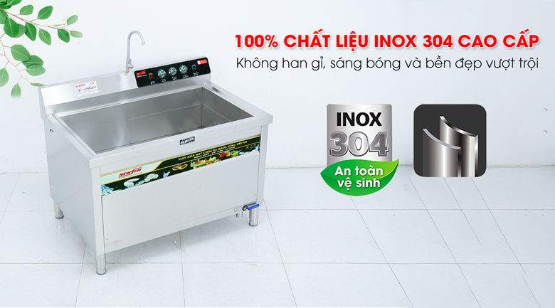 Chất liệu inox 304 cao cấp, siêu bền bỉ