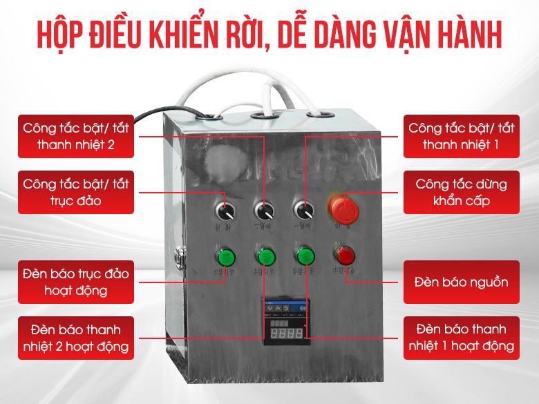 Hộp điều khiển rời, dễ dàng vận hành