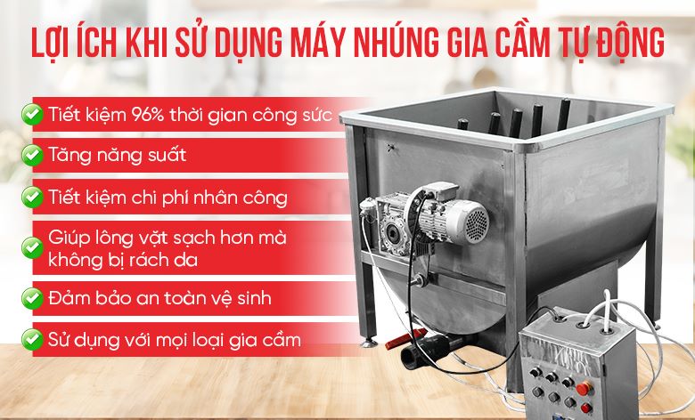 Lợi ích khi sử dụng máy nhúng gia cầm tự động