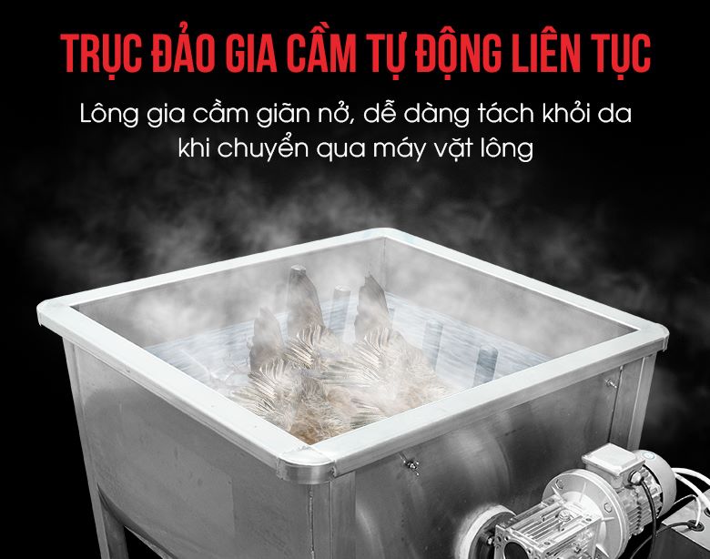 Trục đảo gia cầm tự động liên tục, không cần lật, trở bằng tay