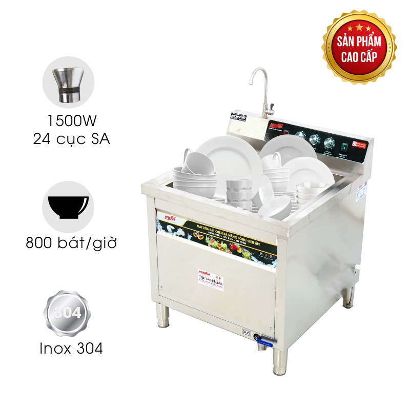 Máy rửa bát siêu âm cao cấp MRS-800SS (chậu đơn)