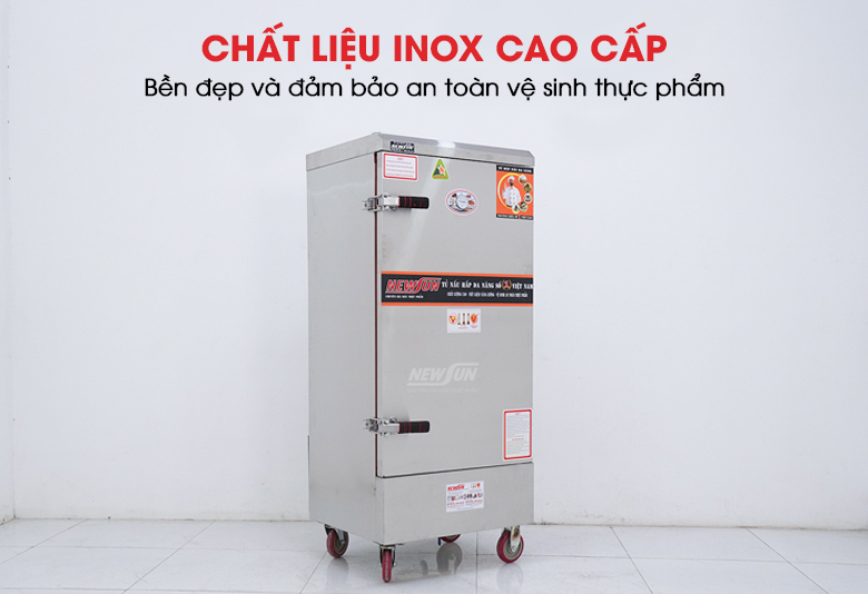 Tủ hấp xúc xích được chế tạo từ chất liệu cao cấp