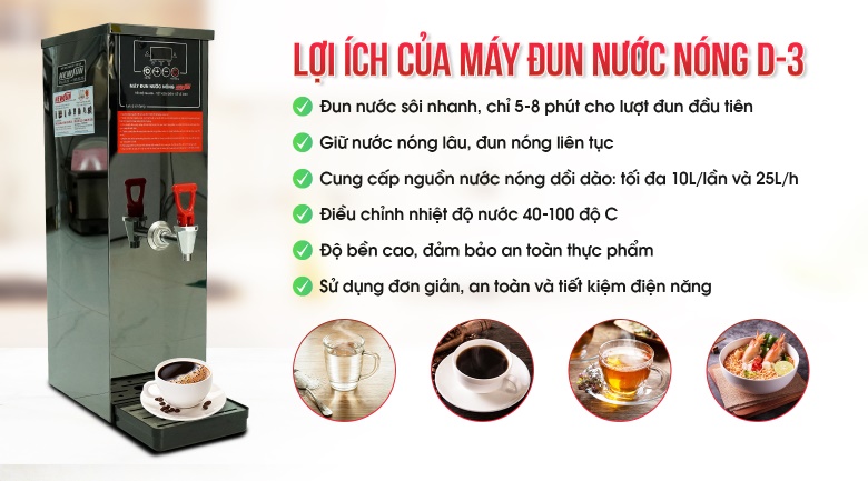 Lợi ích khi sử dụng máy đun nước nóng tự động D-3