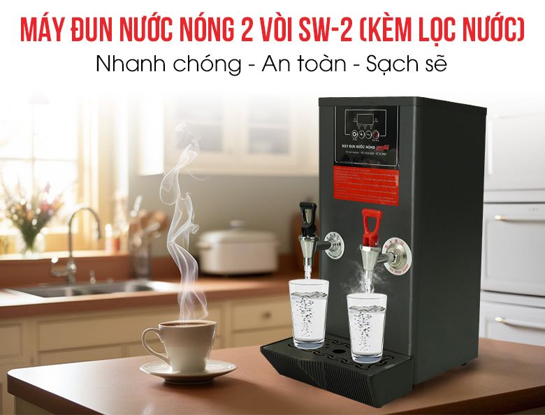 Máy đun nước nóng SW-2 kèm lọc nước