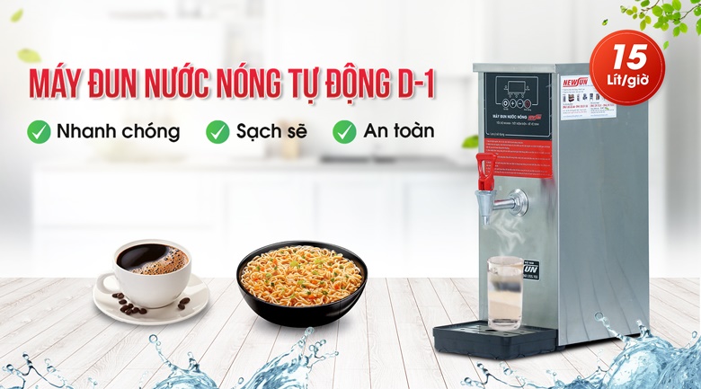 Máy đun nước nóng tự động D-1 (sản lượng 15 lít/giờ)