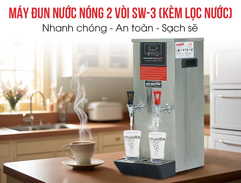 Máy đun nước nóng SW-3 kèm lọc nước