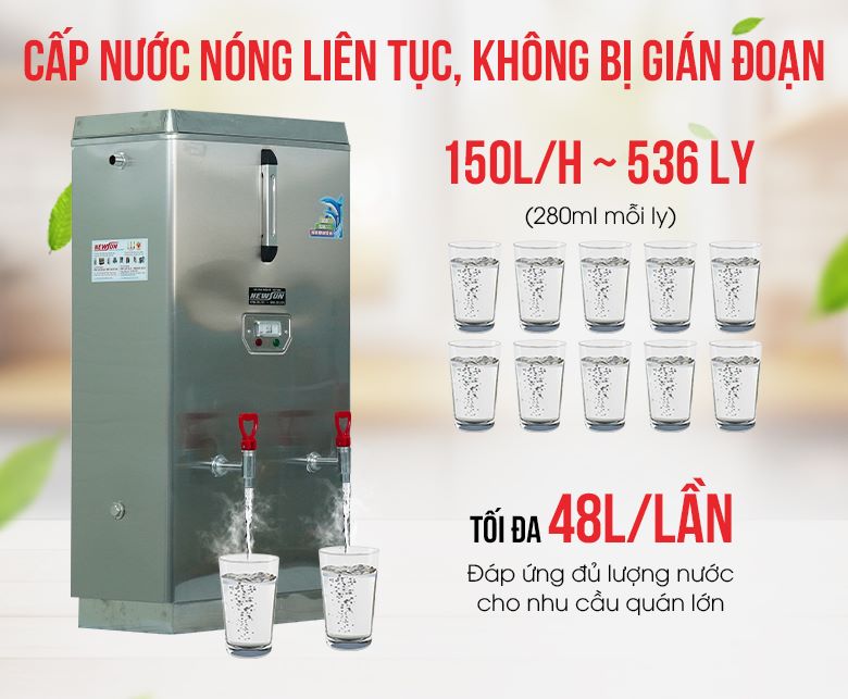 Cấp nước nóng liên tục không bị gián đoạn