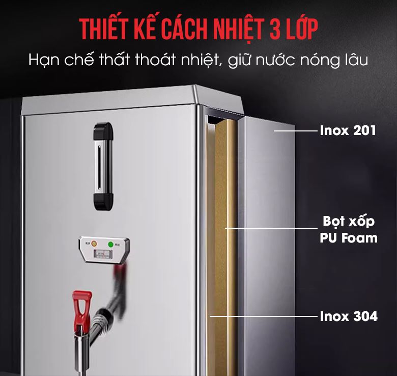 Thiết kế cách nhiệt 3 lớp hạn chế thất thoát nhiệt