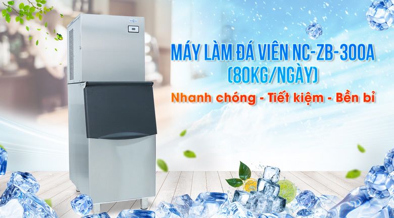 Máy tạo đá viên ZB-300A - Giải pháp làm đá viên sạch tinh khiết nhanh chóng, tiết kiệm